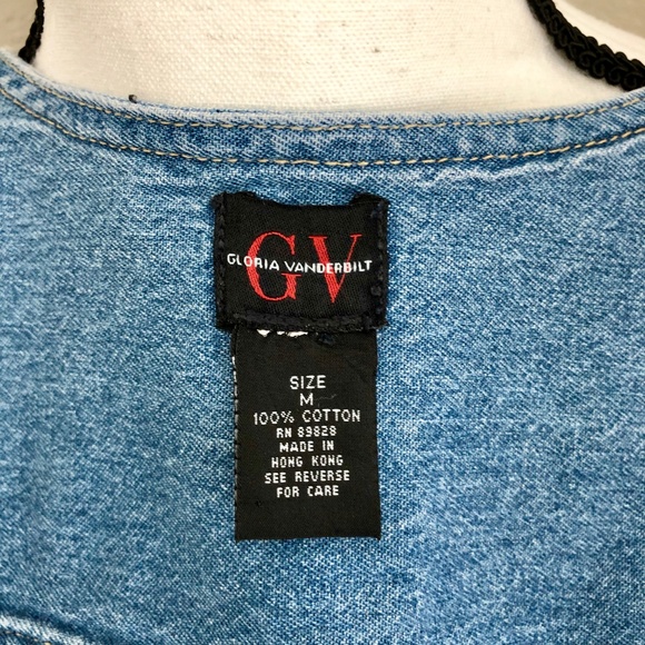 Gloria Vanderbilt Soft Blue Denim Jumpsuit Medium - Picture 3 of 7